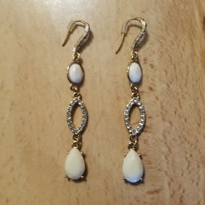 INC International Concepts gold pearl drop hook earrings